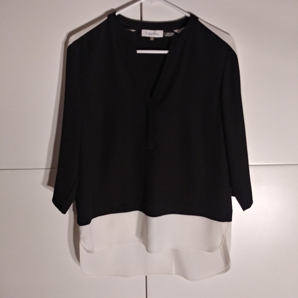 Calvin Klein Black & White Blouse